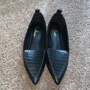 Lulus black work shoes womens 11